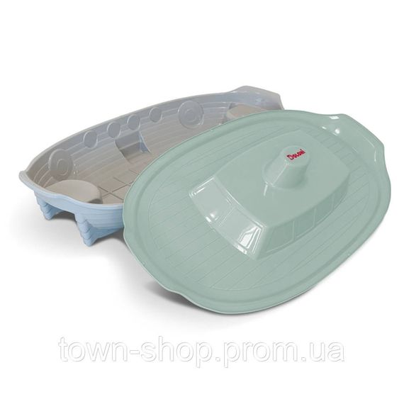 Детская песочница Корабль 03355/7, 140×72×40 см, с крышкой | Зображення 1