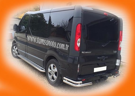 Задние уголки AK003-Двойной (нерж) для Opel Vivaro 2001-2015 гг | Зображення 2