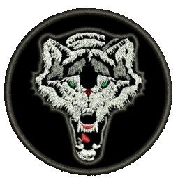 Шеврон Волк 8см (круглый)