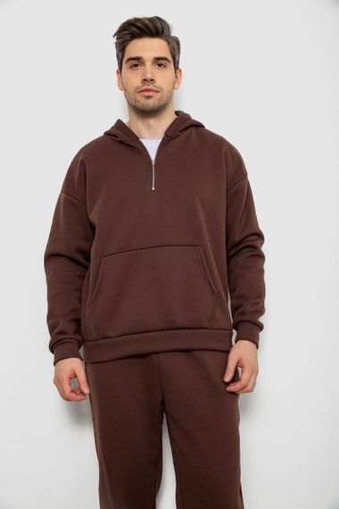 Спортивный костюм мужской на флисе, цвет шоколадный, 238R030-1 | Зображення 1