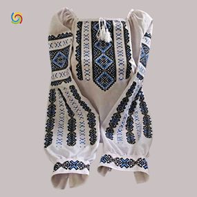 Рубашка Украинская вышиванка 304207 цвет белый размер L/XL