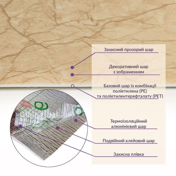Самоклеюча стінова PET плитка у рулоні 600х3000х2мм SW-00001692 | Зображення 4