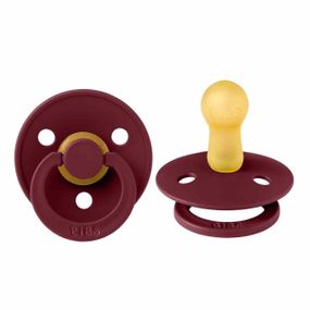 Соска пустушка BIBS Colour Latex кругла Elderberry 6-18 міс