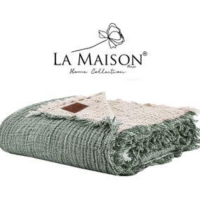 Муслінове покривало La Maison 230×240 Selin Yesil - Bej