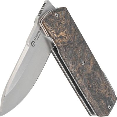 Нож Maserin Silver, Elmax, fat carbon, чорно-золотистий (410/G) | Зображення 6