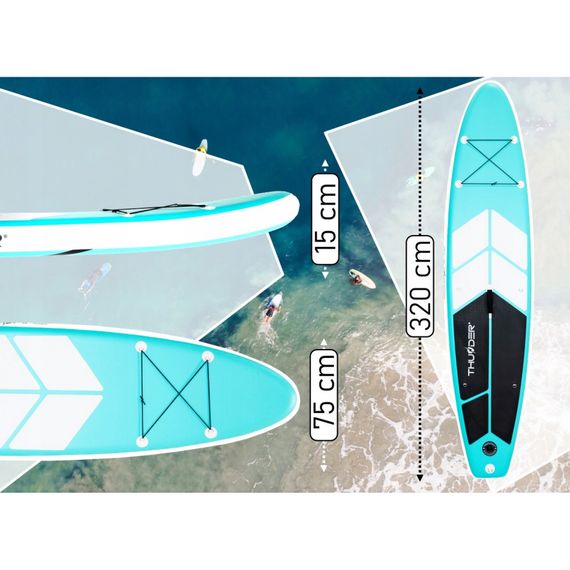 Надувна дошка SUP THUNDER Coast 320 см з веслом Mint | Зображення 6