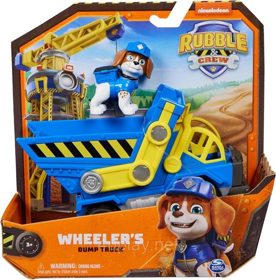 Щенячий патруль Кремез і команда Самоскид і фігурка Вілера Paw Patrol Rubble & Crew Wheeler’s Dump Truck