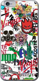 Чехол на iPhone 6s Many different logos "4022u-90-17620"