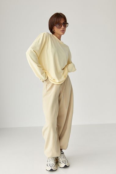 Однотонний базовий лонг oversize - лимонний цвет, ONE SIZE (є розміри) | Зображення 2