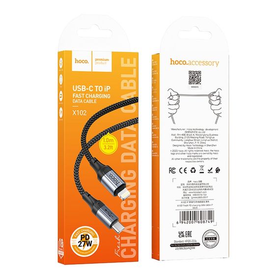 USB Hoco X102 Type-C to Lightning PD27W | Зображення 1