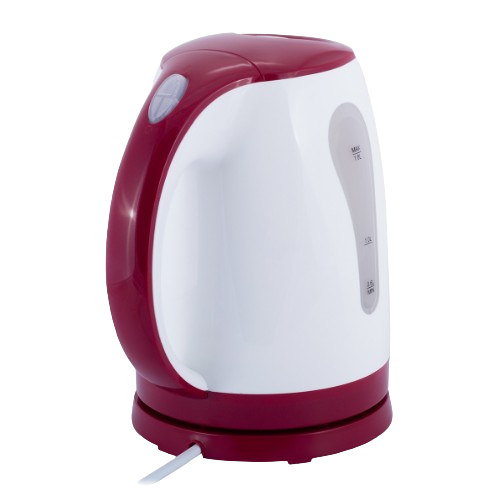 Електрочайник 1,8л 1850-2200W пластик (диск) білий/червоний 1715R KAMILLE | Зображення 4