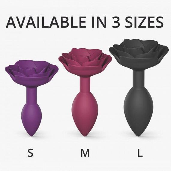 Силіконова анальна пробка Love To Love OPEN ROSES L SIZE - BLACK ONYX sexstyle | Зображення 8