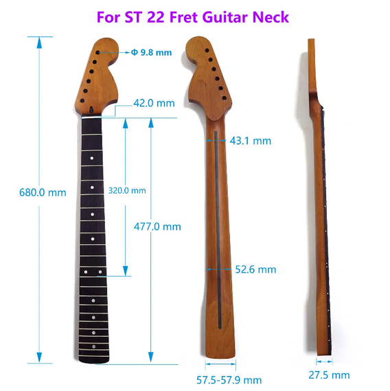 Гриф для электрогитары Fender Stratocaster палисандр 57,5 | Зображення 7