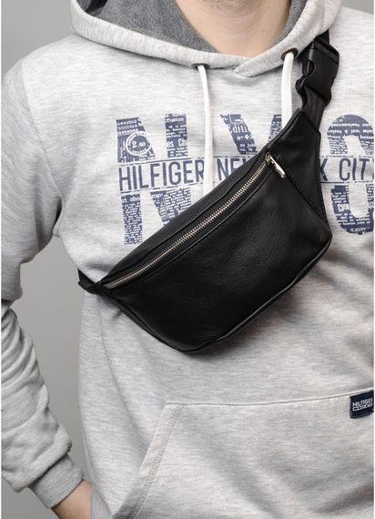 Поясна сумка бананка шкіряна Sambag Tirso PSS чорний 30.5 х 14 см (81113001) | Зображення 2