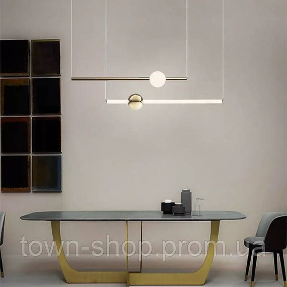 Люстра потолочная LED ND7044/900HB-k Латунь 20-150х10х90 см. | Зображення 2