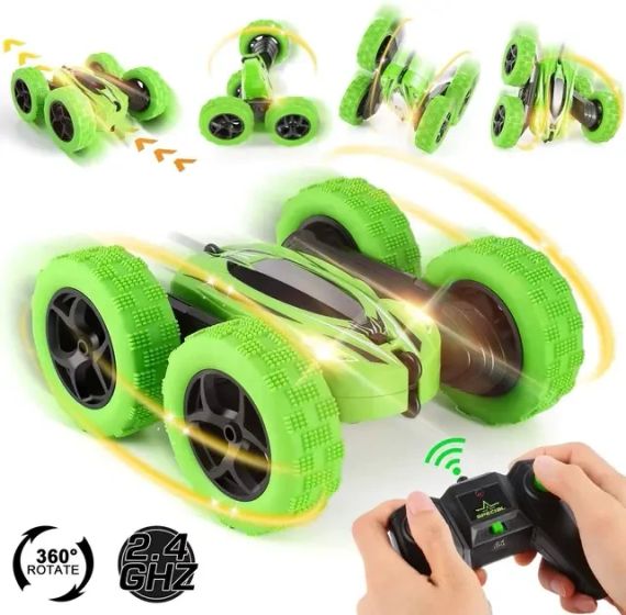 Машинка перевертыш вездеход трюковая на радиоуправлении Ydjia Stunt Car D828 Green | Зображення 1