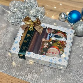 Подарунковий набір пастили “Святкові Сніжинки”, 8 смаків + йогуртова та горіхова, 300 г