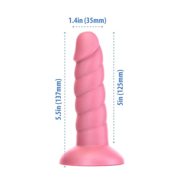 Фалоімітатор Fantasy by Addiction Unicorn Dildo 5.5” Pink, віброкуля в подарунок Sex Aura | Зображення 1