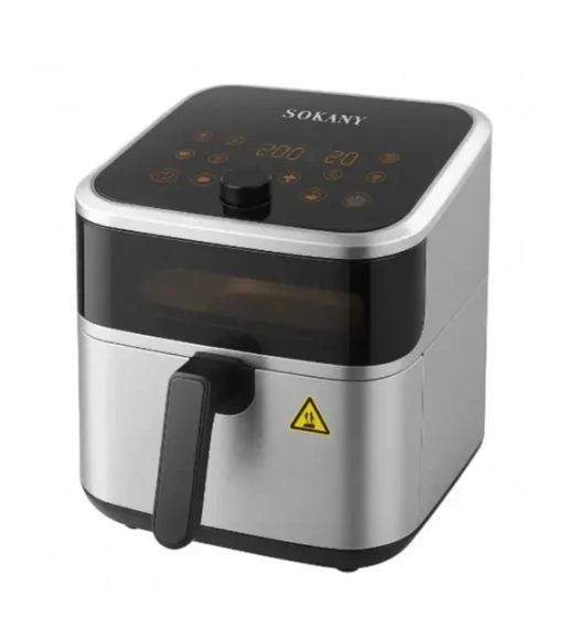 Мультипіч-аерофритюрниця Sokany SK-10081 з нержавіючої сталі 9 л 2000 Вт