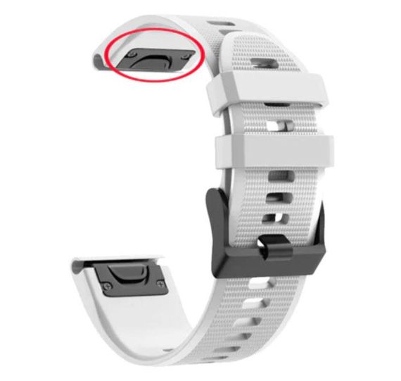 Силіконовий ремінець Primo для годинника Garmin Fenix 3 / 3HR / Fenix 5X / 6X - White | Зображення 3