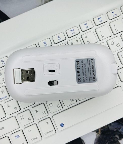 Бездротовий комплект Primo NB01 Bluetooth клавіатура і мишка - White | Зображення 7