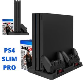 Зарядна док-станція XPRO PSCharger Dobe для PS Playstation 4/PS4 SLIM/PRO з 2-ма вентиляторами та зарядкою для 2-х геймпадів та підставкою на 16 дисків (102716472_2)
