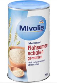 Молоте лушпиння подорожника "Mivolis", клітковина для кишково-шлункового тракту, травлення, імунітету, 250 г., Німеччина