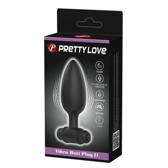 Анальна пробка - Pretty Love Vibra Butt Plug II Black | Зображення 9