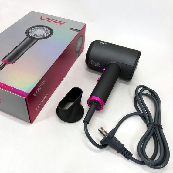 Воздушный стайлер для волос VGR V-400 | Мощный электрический фен | Легкий JX-396 профессиональный фен | Зображення 5