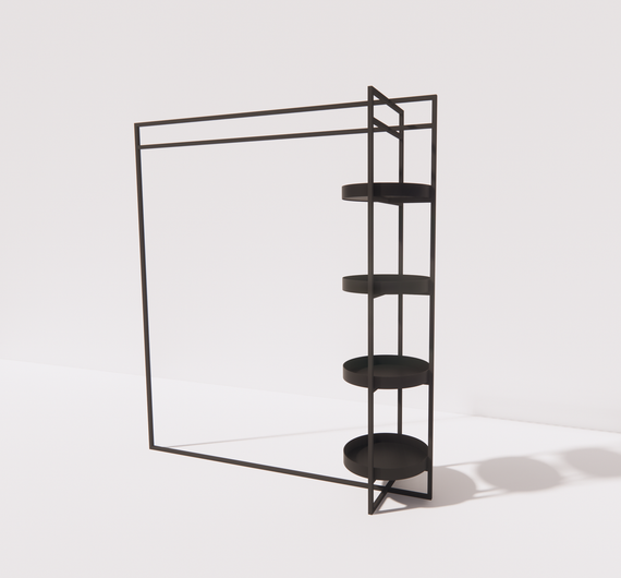 Гардеробная стойка шкаф авторский дизайнерский MG ROUND SHELF 2000 mm