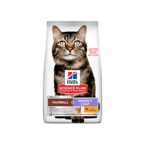 Hill's SP Hairball & Perfect Coat Сухий корм для дорослих котів для виведення грудочок шерсті та покращення ст