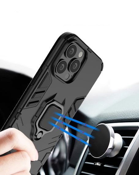 Чехол бампер Primolux Ring Armor для Apple iPhone 13 Pro Max - Black | Зображення 8