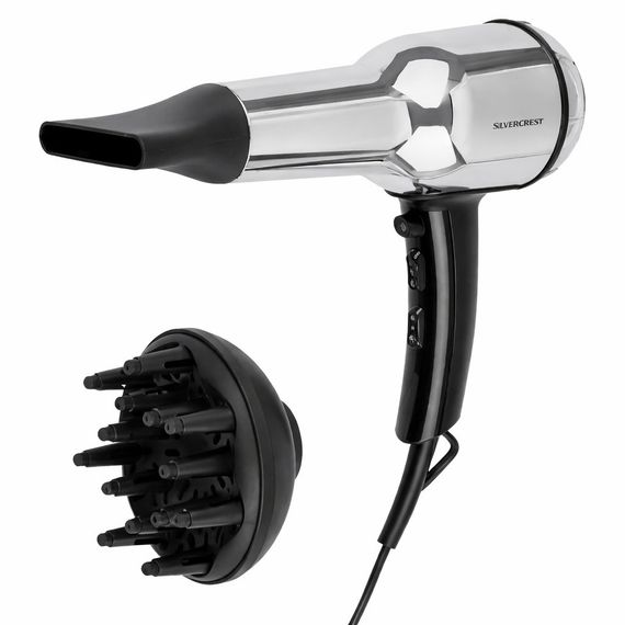 Фен для волосся Silver Crest SHC 2000 A1, 2000 Вт, іонізація, дифузор, концентратор, холодне повітря