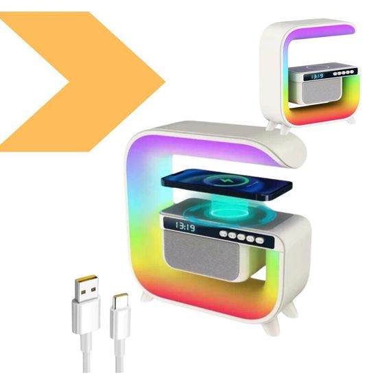 Світлодіодний нічник з бездротовим заряджанням та Bluetooth-колонкою G3 (42944-G3_812)