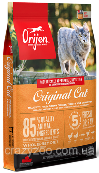 Сухой корм для котов Orijen Original Cat&Kitten на всех стадиях жизни 5.4 кг