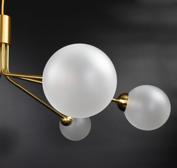 Люстра підвісна на 6 лампочок 26615 Латунь 40-130х90х90 см. | Зображення 3