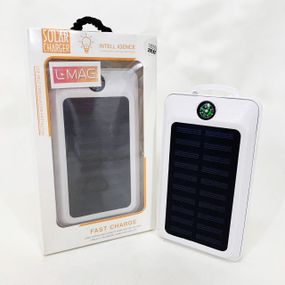УМБ Power Bank Solar 18000 mAh мобільне зарядне з сонячною панеллю та лампою, Power Bank Charger White AJ-42