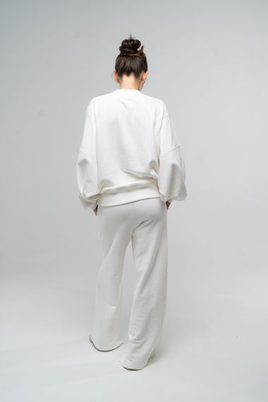 Костюм жіночий світшот та штани молочний, 2XL | Зображення 1