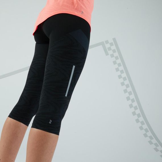 Легінси жіночі вкорочені Kiprun Care для бігу чорні - XS UA42 | Зображення 3