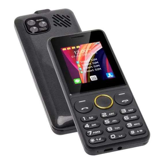 Кнопковий мобільний телефон на 4 сім карти AIEK s-mobile S73 Black | Зображення 3