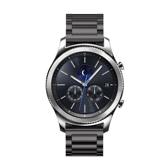 Металевий ремінець Primo для годинника Samsung Gear S3 Classic SM-R770/Frontier RM-760 - Black | Зображення 1