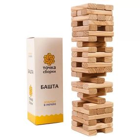Настільна гра "Вежа класична" Точка складання GTS16 дерево, 54 бруска