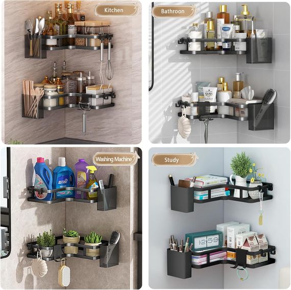 Кутові полиці для ванної Corner Shower Caddy ∙ Компактне та зручне зберігання аксесуарів Corner Shower Caddy | Зображення 5