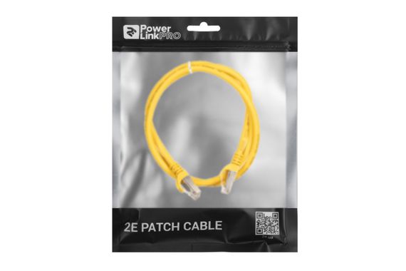 Патч-корд 2E Cat 6,S-FTP экран оплётка фольга,RJ45, 4Х2 27AWG ,7/0.14 Cu, 1.00 m, PVC,Yellow (2E-PC6SFTPCOP-100YLW) | Зображення 2