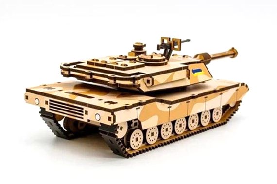 Конструктор Puz-26917 "ABRAMS" дерев'яний, 187 дет., розмір 28х11х10 см PuzzleOk | Зображення 4