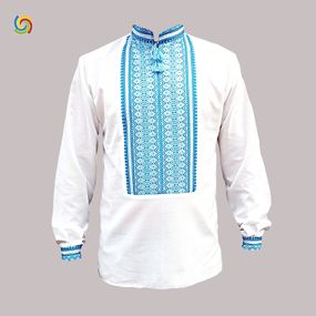 Рубашка Украинская вышиванка 1654 цвет белый размер L/XL