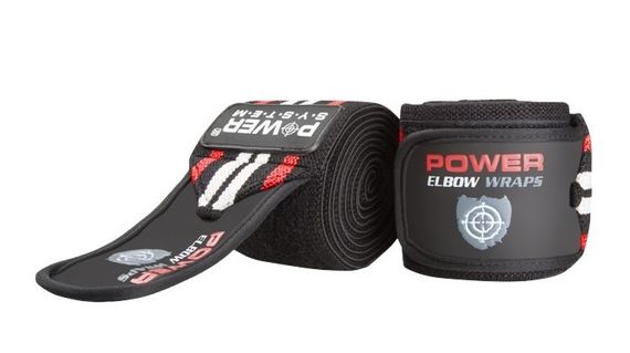 Бинти на лікоть Power System PS-3600 Elbow Wraps Red/Black(пара) | Зображення 1