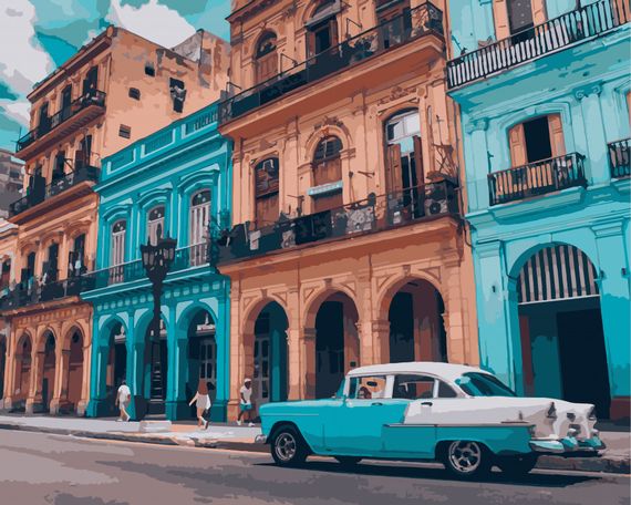 Картина за номерами. Art Craft "Яскрава Куба" 40 * 50 см 10536-AC