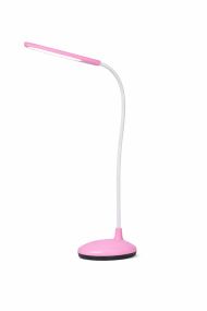 Настольная LED лампа с гибкой ножкой (USB/Battery, 3 режима света) Розовая