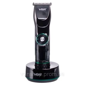 Професійна машинка для стрижки волосся та бороди з LED-дисплеєм та підставкою VGR V-256